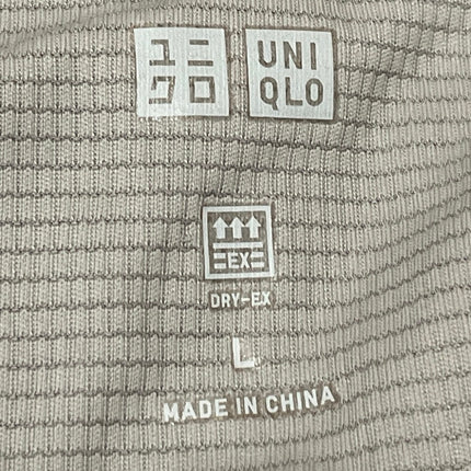 Uniqlo Dry Ex Men's Gray Ombre Short Sleeve Crew Neck T Shirt Tee Top Size L
