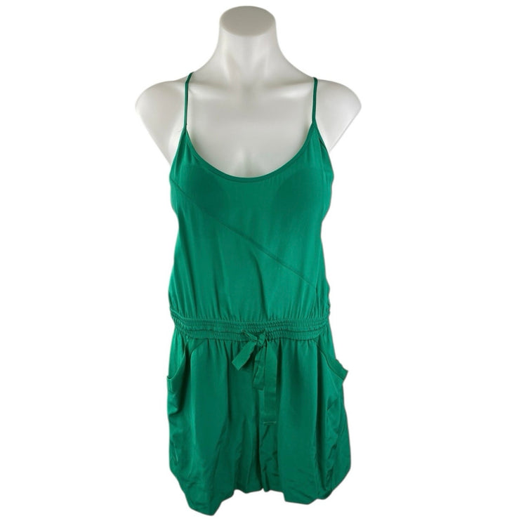 Aritzia Wilfred Green Sleeveless Cami Camisole Drawstring Jumpsuit Romper Size S