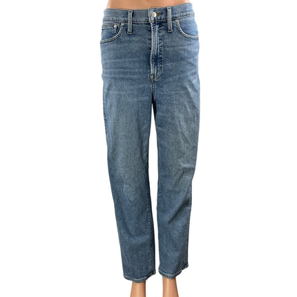 Madewell The Perfect Vintage Straight Cropped High Rise Denim Jeans Size 28