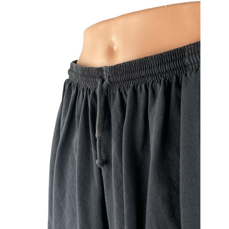 Everybody World Black High Rise Gym Athletic Activewear Paperbag Sweat Shorts M