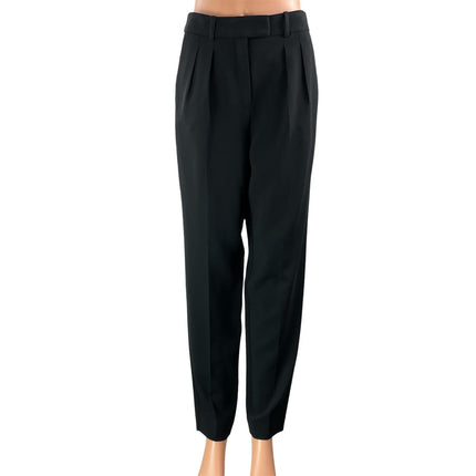 Aritzia Babaton Womens Black High Rise Pleated Straight Trousers Dress Pants 2