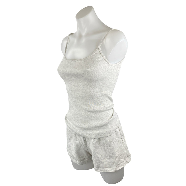Brandy Melville Gray Cami Top T-Shirt Wide Leg Athletic Sleepwear 3 Piece Set S