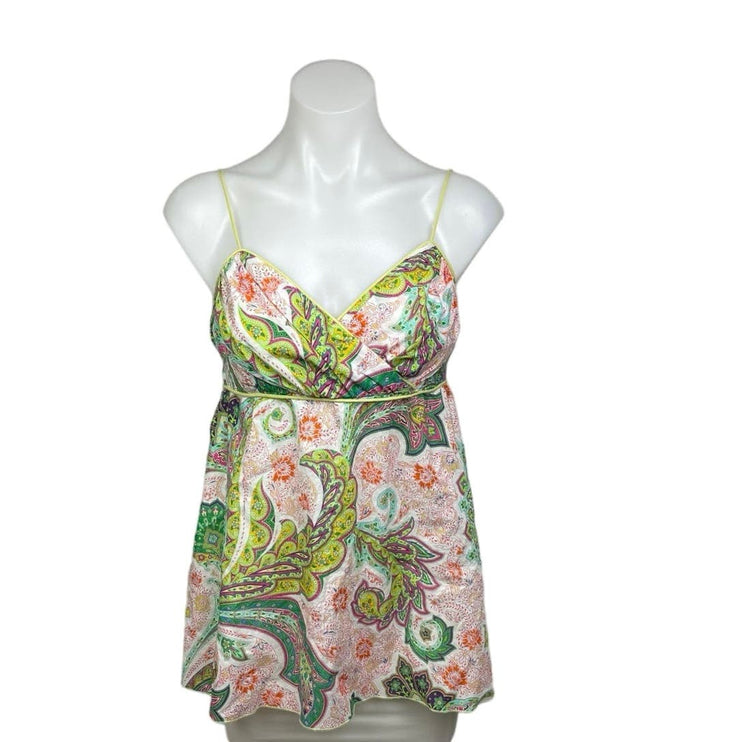 A.B.S. Allen Schwartz Floral Paisley Multicolor Spaghetti Strap Camisole Top S