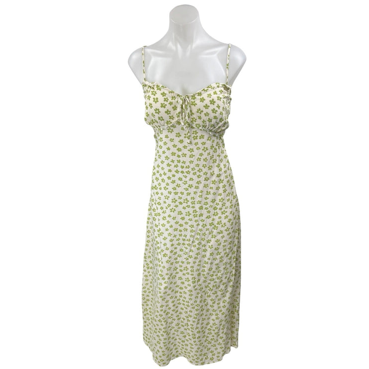 NEW Faithfull The Brand Gita Green Floral Sleeveless Smocked Maxi Midi Dress 4