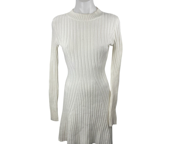 hollister ribbed dress Hollister knit long sleeve mini dress in cream