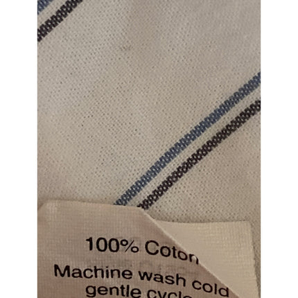 J.Crew Men's White Striped Collared Long Sleeve Slim Button Down Shirt Top Sz M