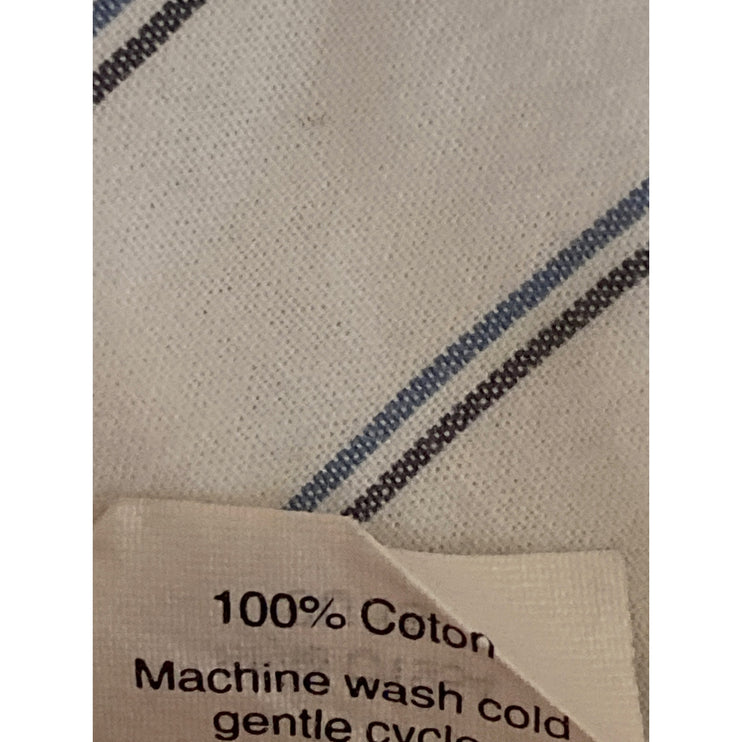 J.Crew Men's White Striped Collared Long Sleeve Slim Button Down Shirt Top Sz M