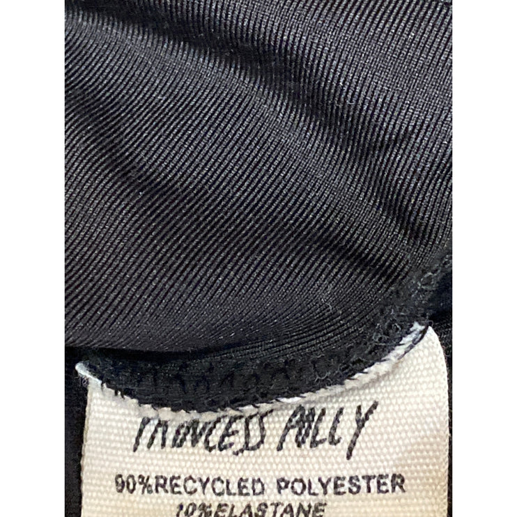 Princess Polly Women's Black Long Bell Sleeve Cutout Tie Knot Blouse Top Size 2