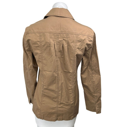 Tribal Women's Brown Long Sleeve Button Down Casual Utility Cargo Coat Jacket 4