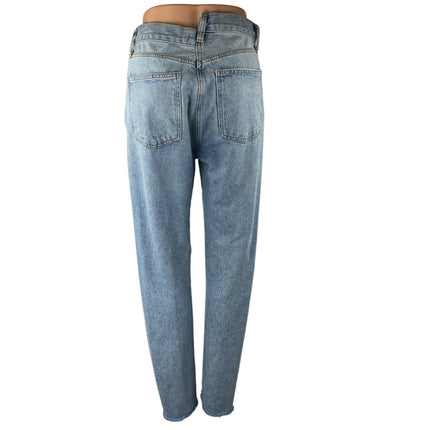 Agolde Criss Cross Women's Blue Light Wash High Rise Straight Denim Jeans Sz 26