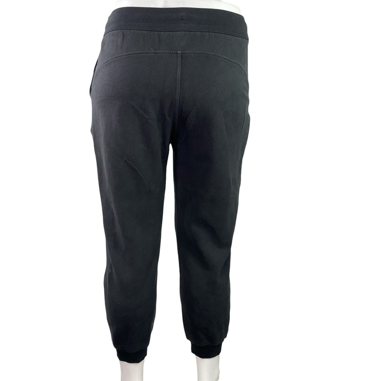 Lululemon Womens Black Drawstring Tapered Leg Activewear Jogger Sweatpants Sz 12