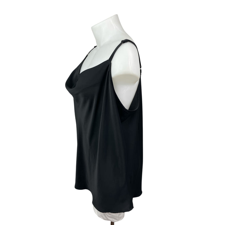 Torrid Women's Black Silk Satin Cowl Neck Cami Camisole Tank Blouse Top Size 3X