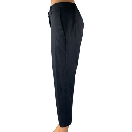 Ann Taylor Petite Curvy Fit Black Mid Rise Cropped Trousers Dress Pants Size 2P