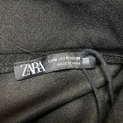 Zara Women's Black Turtleneck Long Sleeve Ruched T Shirt Bodysuit Top Size M