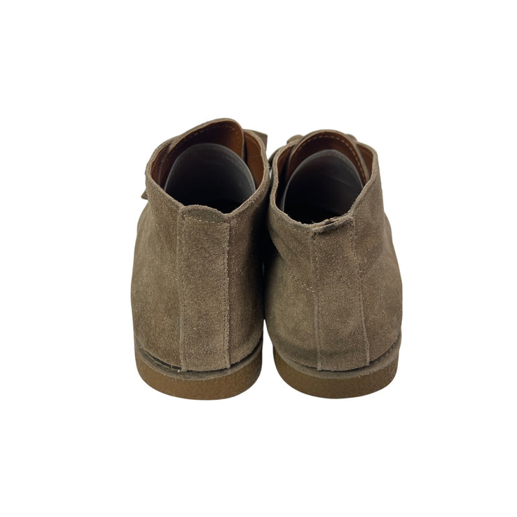 Lucky Brand Emilia Women's Beige Suede Lace up Almond Toe Ankle Chukka Boots 8