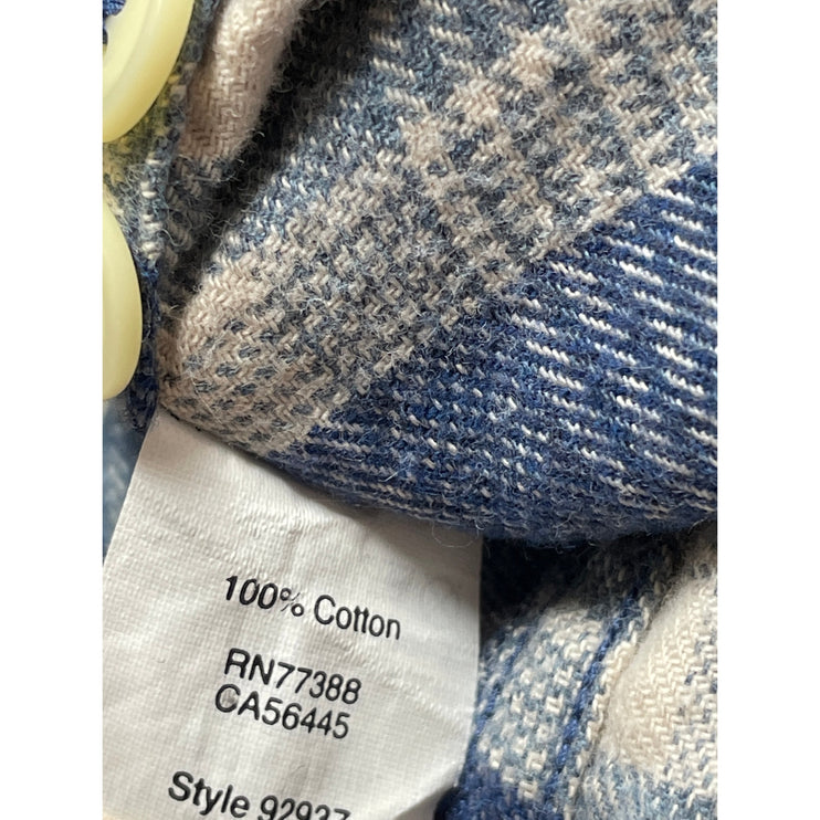 J.Crew Men's Blue Plaid Flannel Slim Fit Long Sleeve Button Down Shirt Top Sz M