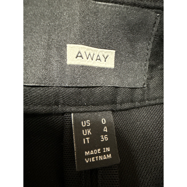 Away Women's Black Wool Straight Tapered High Waist Trousers Dress Pants Size 0