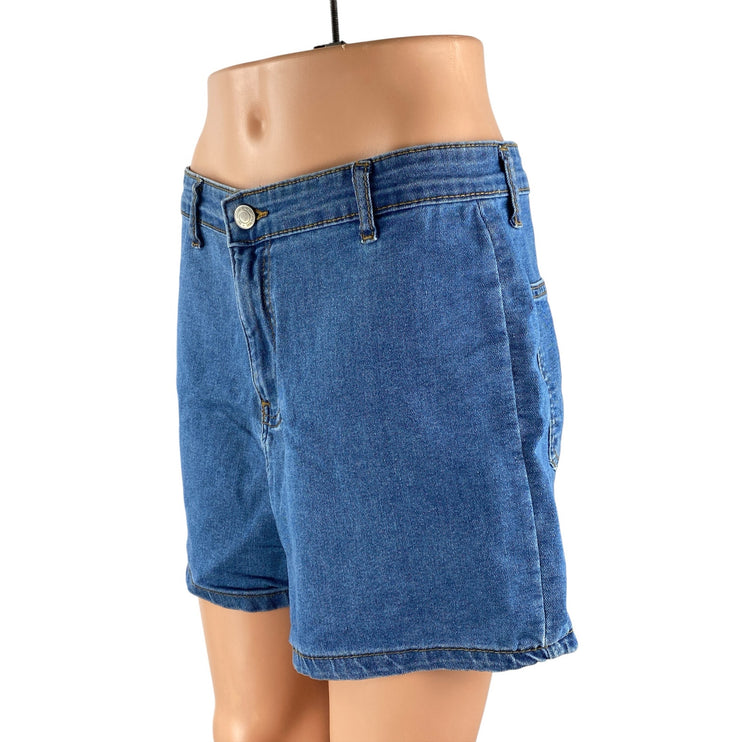DTW Don't Think Twice Wim Women's Blue High Waisted Mom Denim Jean Shorts Sz 6