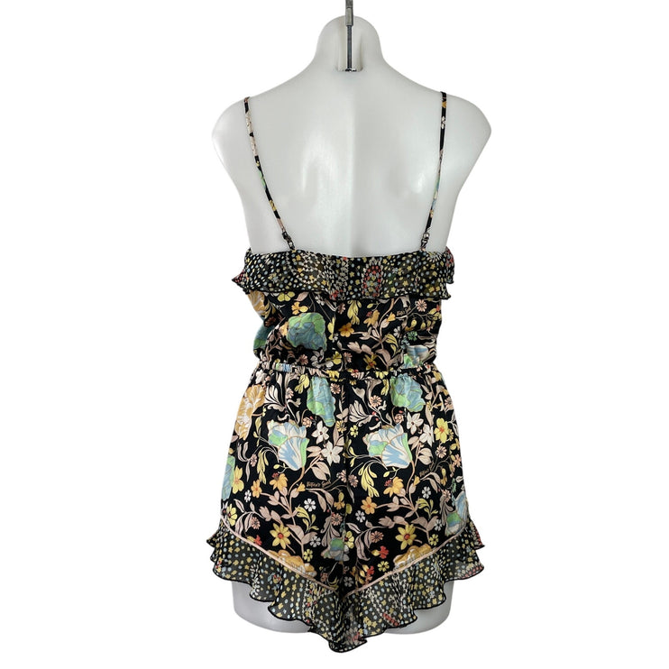 Victoria's Secret Multicolor Ruffle Floral Cami Romper Sleepwear Pajamas Size S