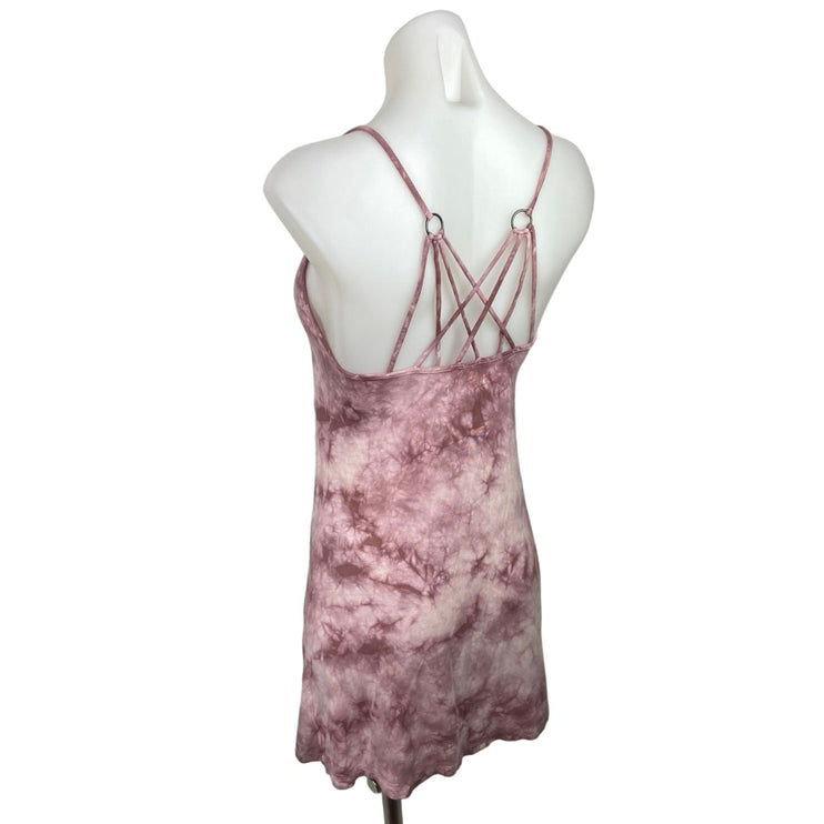 American Eagle Pink Tie Dye Strappy Sleeveless A Line Mini Dress Size XS