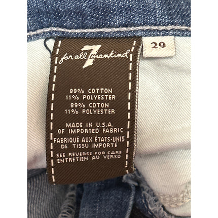 7 For All Mankind Slimmy Mens Blue High Rise Straight Slim Denim Jeans Pants 29