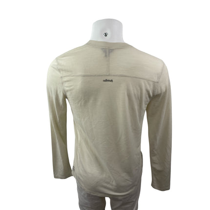 Allbirds Men's Cream Waffle Knit Long Sleeve Crew Neck Thermal T Shirt Tee Top M
