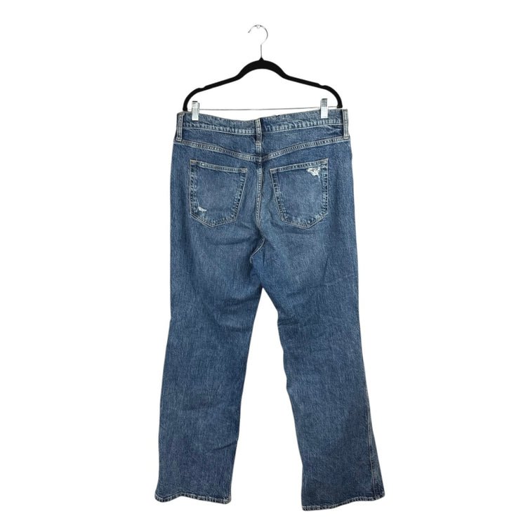 GAP Vintage Flare Women's Blue High Waist Distressed Denim Jeans Pants Size 32