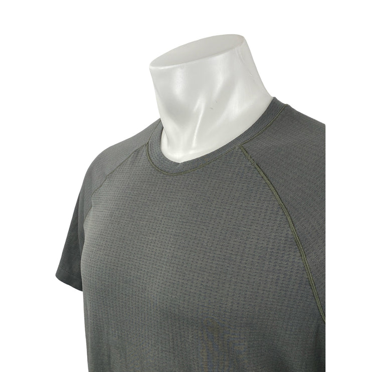 Lululemon Men's Gray Short Sleeve Running Workout Athletic T Shirt Tee Top L/XL