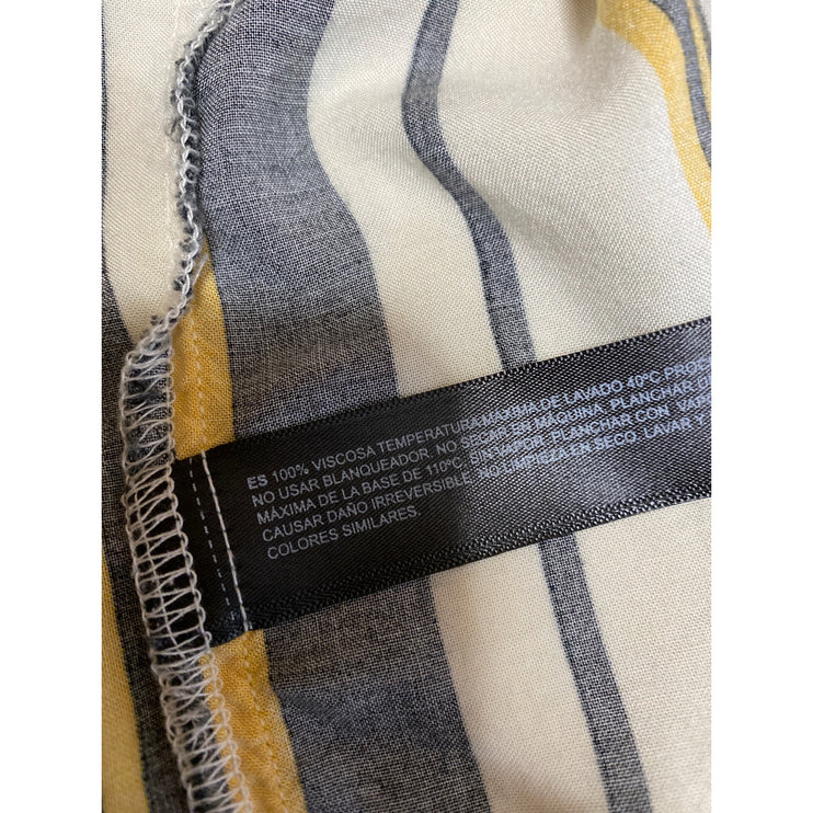 Denim & Flower Ricky Singh Men Multicolor Striped Short Sleeve Button Up Shirt S