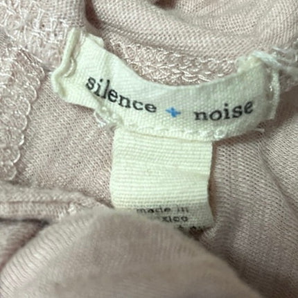 Silence + Noise Pink Sleeveless Mock Neck Surplice Faux Wrap Tank Blouse Top S