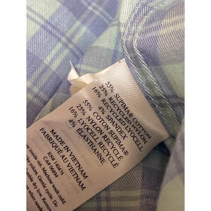 Faherty Mens Blue Plaid Long Sleeve Flannel Career Button Down Shirt Top Size XL