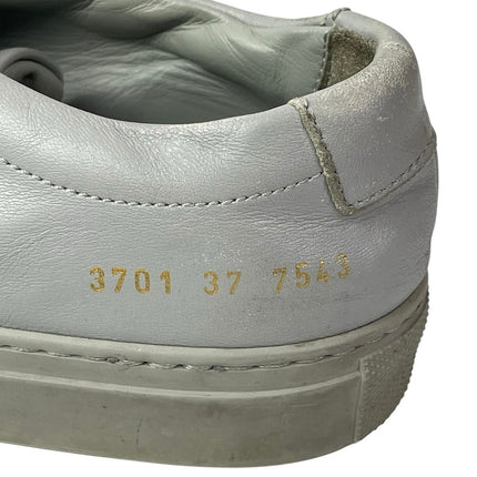 Common Projects Achilles Men's White Leather Lace Up Low Top Sneakers Shoes 4.5