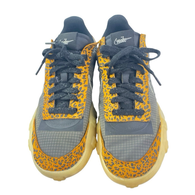 Nike Waffle Racer 2X Yellow Leopard Lace Up Low Top Athletic Sneakers Shoes 9.5
