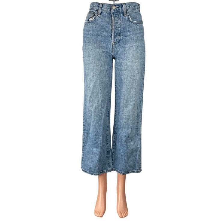 Aritzia Denim Forum Women's Blue High Rise Wide Leg Baggy Denim Jeans Size XS