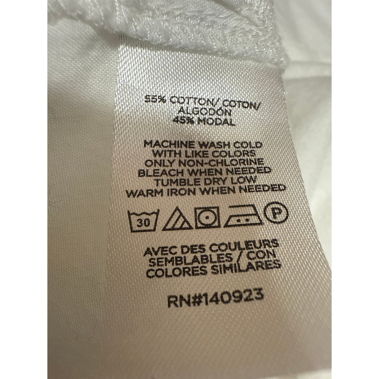 Ann Taylor LOFT Women's White Long Sleeve Collar Button Down Shirt Top Size M
