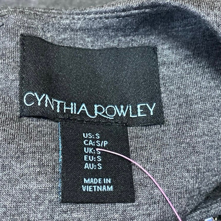 Cynthia Rowley Gray Rhinestone Neck Sleeveless Cami Camisole Tank Top Size S