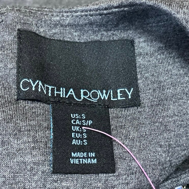 Cynthia Rowley Gray Rhinestone Neck Sleeveless Cami Camisole Tank Top Size S
