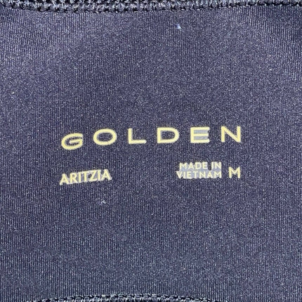 Aritzia Golden LIFE Shake It Black Yoga Athletic Tank Romper Activewear Set Sz M