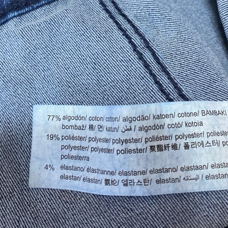 Zara Women's Blue High Waisted Split Hem Skinny Leg Denim Jeans Pants Size 6