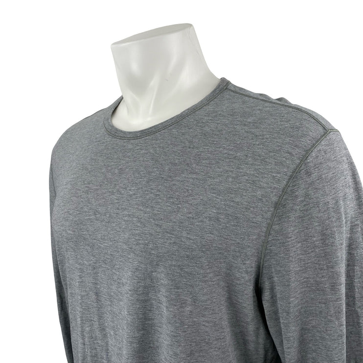 Lululemon Men's Gray Crew Neck Long Sleeve Sweater Sweatshirt T-Shirt Top Sz XL