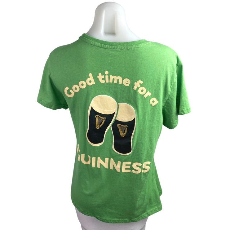 Guinness Green Good Time For A Guinness Short Sleeve Graphic Tee T-Shirt Top M