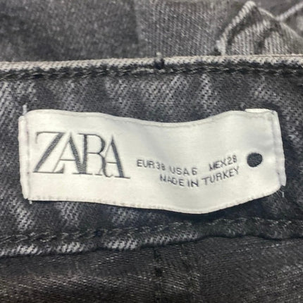 Zara Women's Black Wash High Waisted Flared Bootcut Denim Jeans Pants Size 6