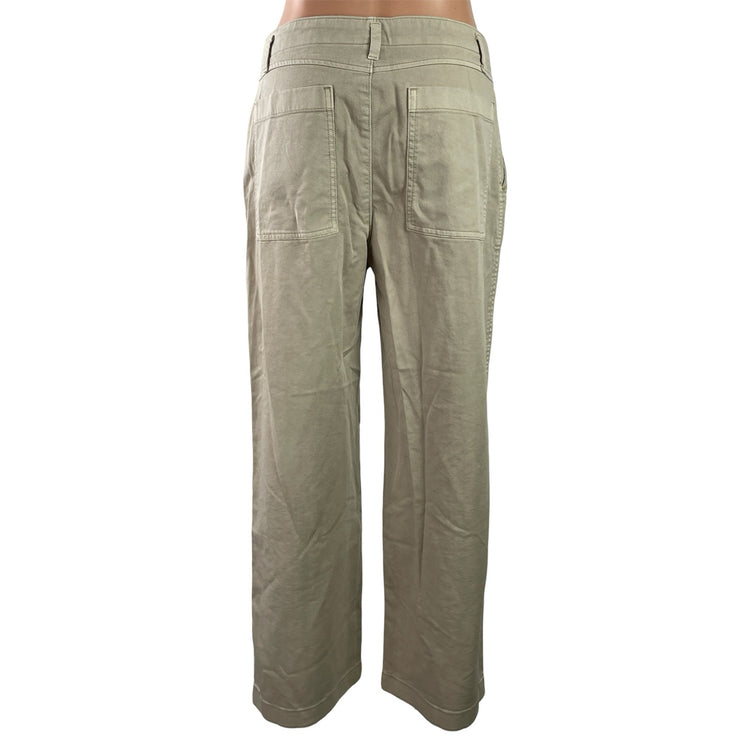 GAP Women's Beige High Rise Casual Relaxed Straight Chino Khaki Trouser Pants 4P
