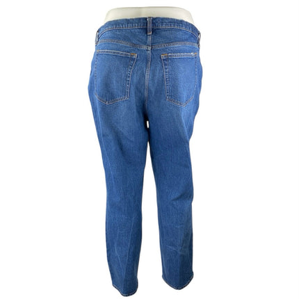 Abercrombie & Fitch The 90s Straight Women's Blue High Rise Denim Jeans Pants 35