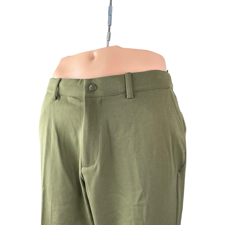 Quince Men's Green High Rise Tapered Boyfriend Chino Trousers Dress Pants 32x32