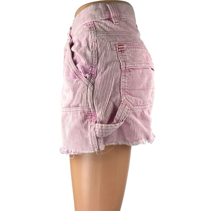Urban Outfitters BDG Women's Pink Corduroy Raw Hem Cut Off Carpenter Shorts 26
