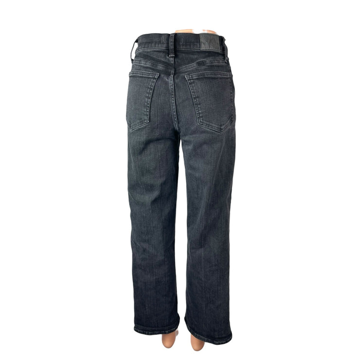 Madewell Perfect Vintage Womens Black High Rise Wide Leg Denim Jeans Pants Sz 26