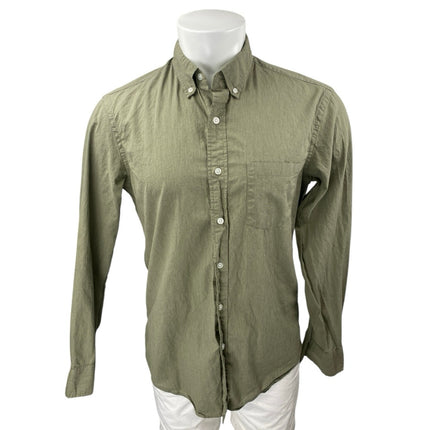 J.Crew Men's Green Flex Washed Slim Fit Long Sleeve Button Down Shirt Top Size M