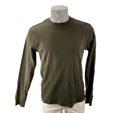 Banana Republic Men's Olive Green Long Sleeve Ribbed Knit T Shirt Tee Top Size M