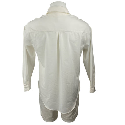 It Men's White Collared Long Sleeve Chest Pocket Casual Button Down Shirt Top S